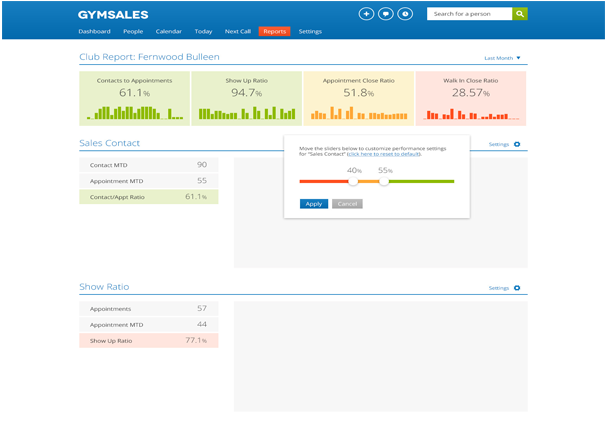 screenshot of ABC Gymsales